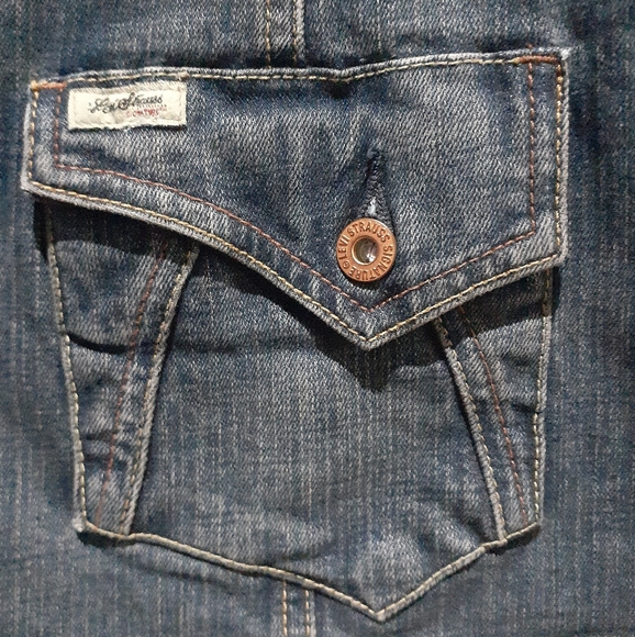 Levi Strauss Signature Women's Jean Jacket Medium Blue Wash Size Medium (8/10) - Picture 3 of 5